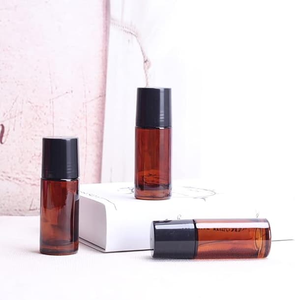 Set med 4 x 30 ml glasrollerflaskor — Påfyllningsbara tomma roll-on-flaskor för deodoranter, massageoljor och kroppslotioner