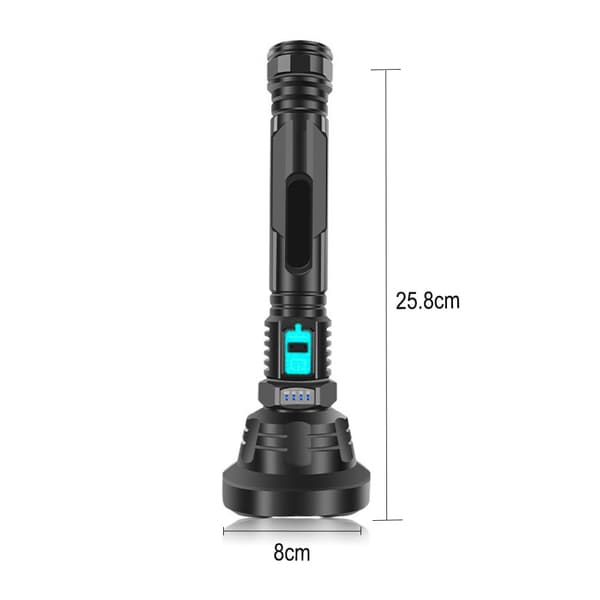 Ladattava LED-taskulamppu, taktiset taskulamput, kirkas LED-taskulamppu