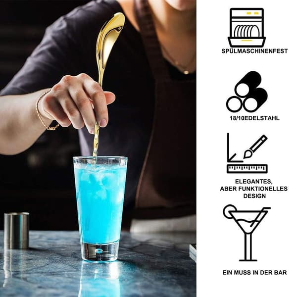 Langer Cocktailrørepind til bartendere, attraktivt spiraldesign