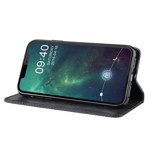 iPhone Lompakkokotelo - Valitse Väri Nahkakotelo Black 17 Pro Max