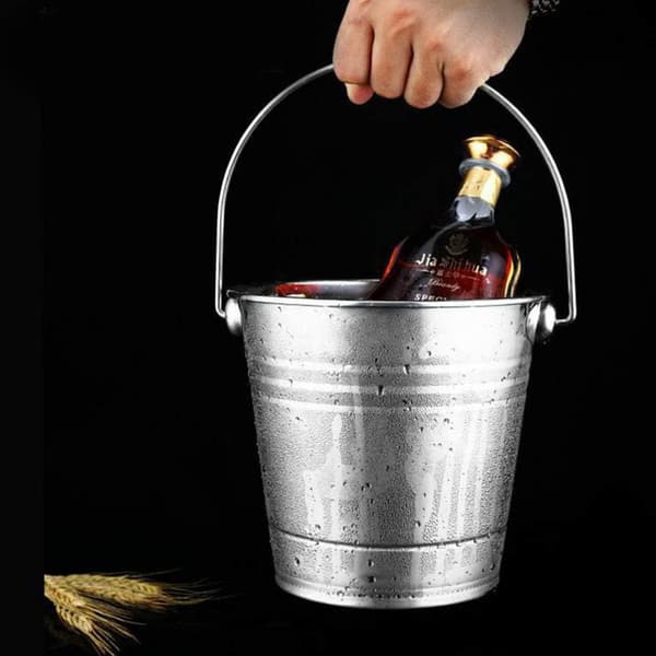 Dobbelvegg Champagnekjøler Rustfritt Stål Iskjøler 0,8 L