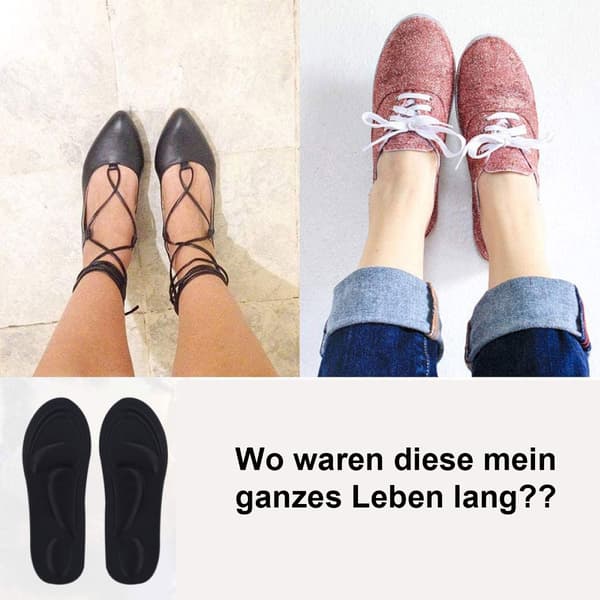 Memory foam-innersåler, elastiske, støtdempende, komfortable
