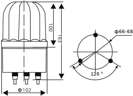 LTE-1101 AC220V Rødt Advarselslys, Industriel Strobe Beacon Lys til Sikkerhed