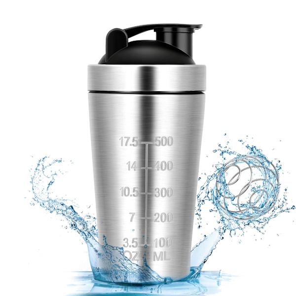 Proteinshaker i rustfritt stål, Classic Loop Shaker med BlenderBall