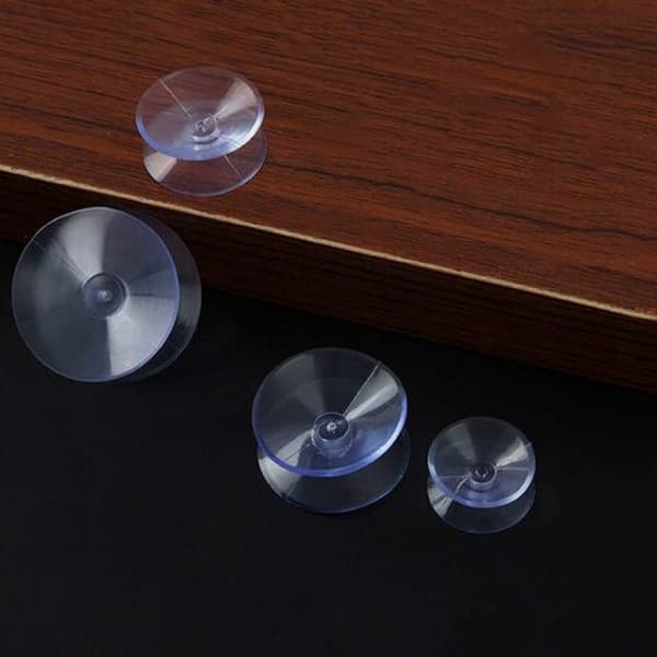 3 cm dubbelsidiga sugproppar Klar PVC-plastsug