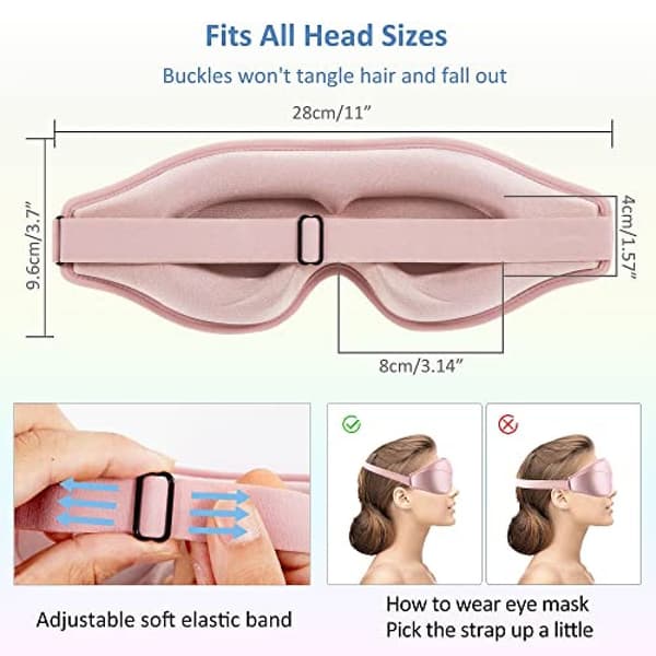 Sovmask för kvinnor 3D Sovglasögon Bekväm ögonmask Sovmask