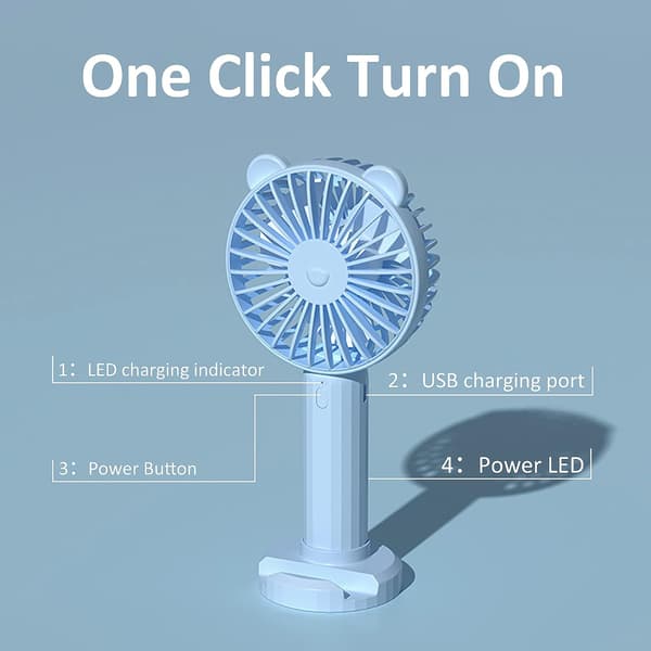 Manuel ventilator, Gsedaox, 3 hastigheder, Blå