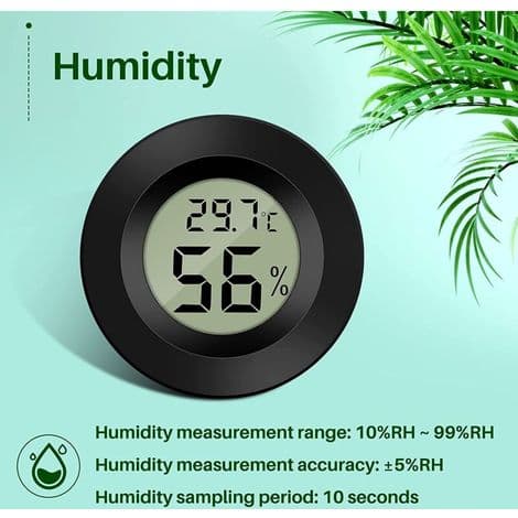 6-pack digital LCD-hygrometer termometer mäter luftfuktighet för luftfuktare avfuktare växthus källare babyrum hygrometer. Termometer