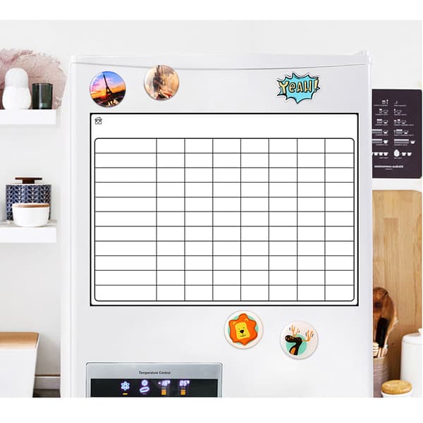 Ukeplanlegger magnetisk for kjøleskap Whiteboard Kalender