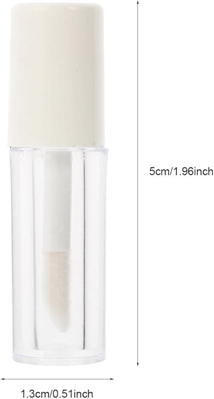 10 stk. 1,2 ml tomme lipgloss-tuber med hvit kork, påfyllbare leppestift-kosmetikk-tuber