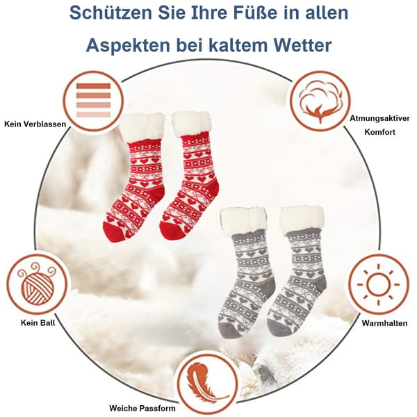 Damtofflor Vinter, Anti-halkstrumpor, Vintertofflor Strumpor