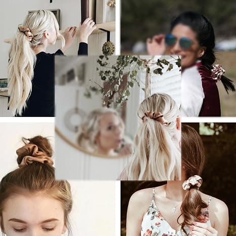 Store Satin Silke Hår Scrunchies – 40 Farver