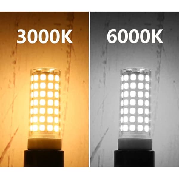 Förpackning med 6 E14 9W LED-lampor, motsvarande 75W halogenlampor - Varmvit 3000K - Ej dimbara - AC 220-240V