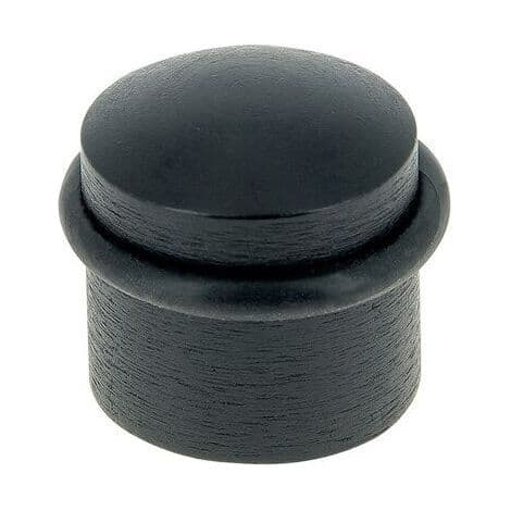 S Sæt med 4 LINEA BERTOMANI Bu310x4/101e sorte trægulvsdørstoppere, Diam. 3,5 x H. 3,5 cm