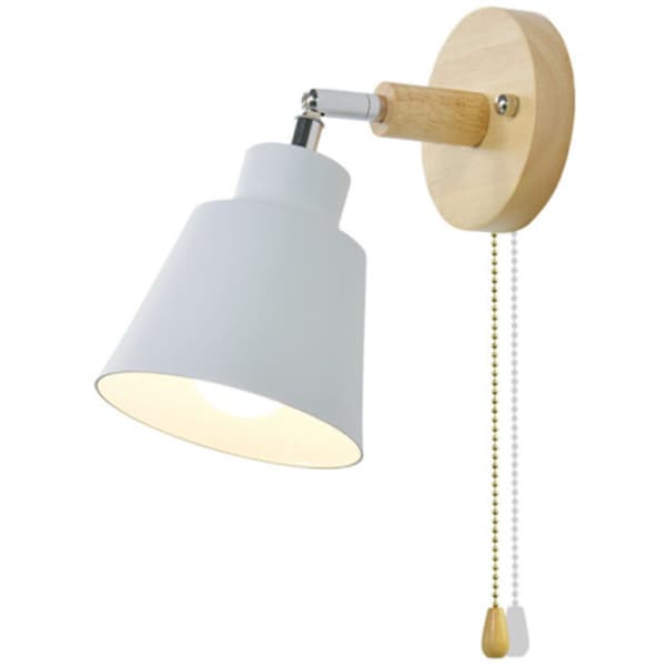 Lampe af hoved i hvidt træ med flashfermentering