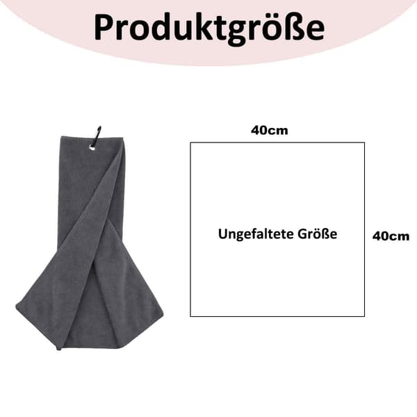 Vikt golfhandduk, premium mikrofibertyg, våffelmönster