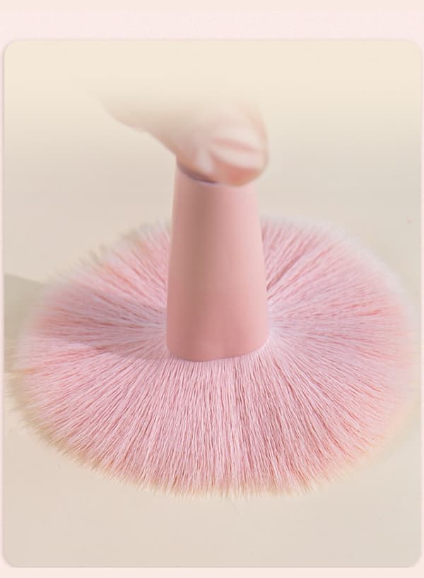10 supermjuka matta mini sminkborstar set rosa