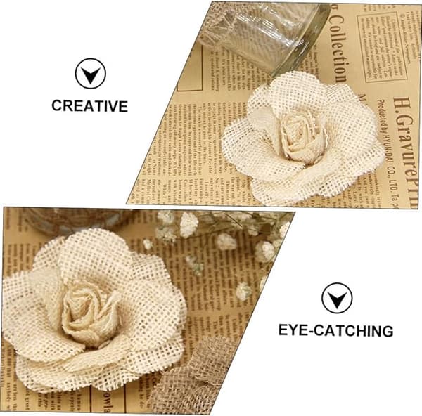 6-delt sett med blomsterskopynt for DIY-håndverk
