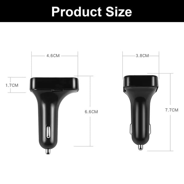 Bluetooth MP3-soitin FM-lähetin Hands Free langaton radiosovitin [Musta]