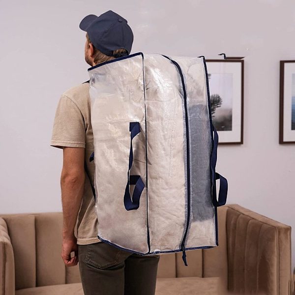 2-pack extra stora flyttväskor med ryggsäcksremmar, flytthjälp, 76*38*35CM