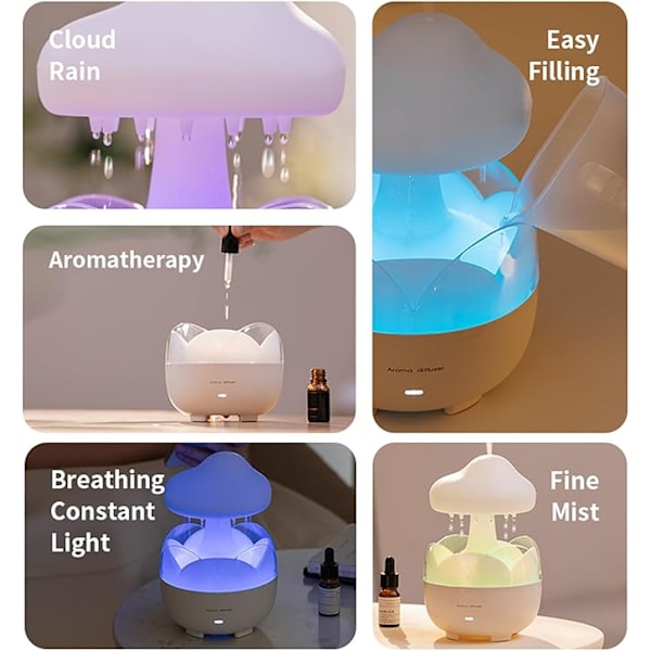 30 ml bærbar sky-natlys luftfugter aroma diffuser automatisk slukning