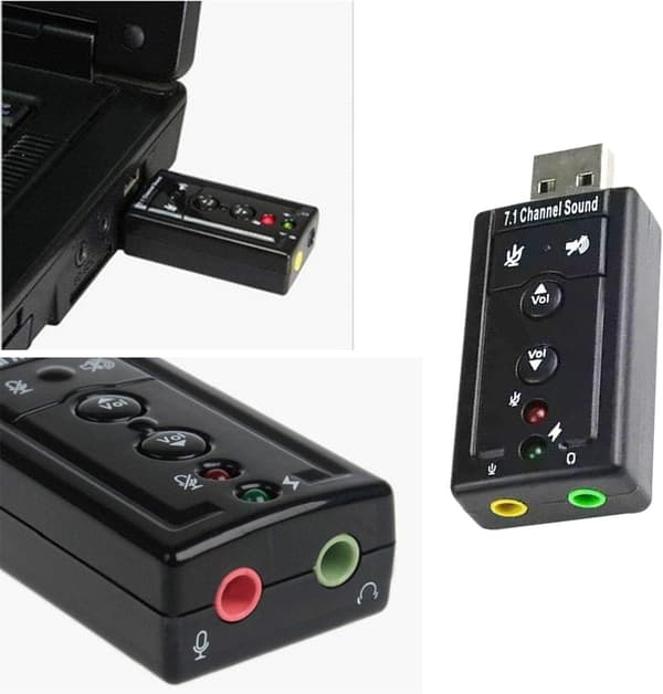 2-pak 7.1 Lydkort USB Lydkort Eksternt Lydkort Driverfri Uafhængigt Lydkort Computertilbehør til Headset