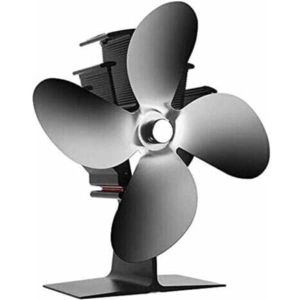 Vedspisfläkt 60°C Tyst Startdrift. 4 Blad. Spisfläkt är Värmedriven. Ecofan för Vedspisar. Eldstad FDC