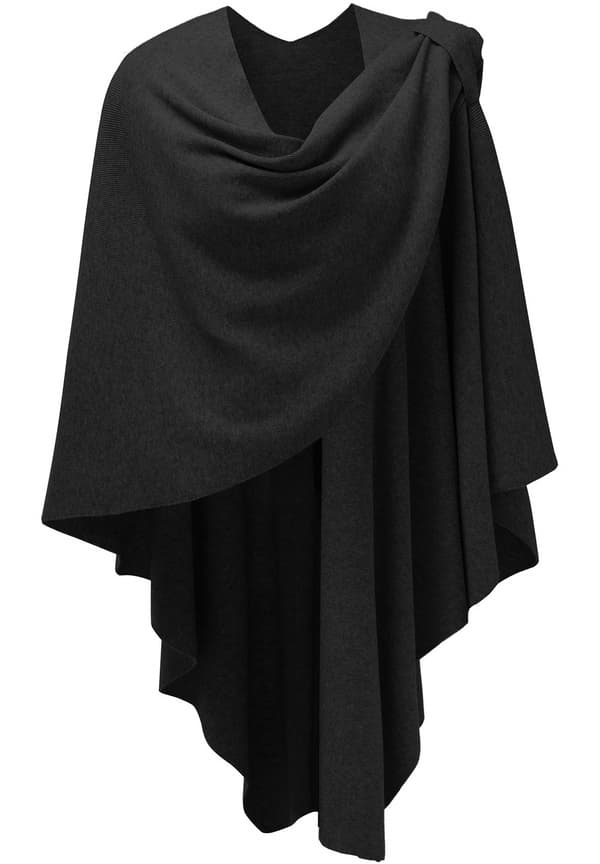 Poncho-scarf för damer, kashmirliknande stickad cape-kofta, present