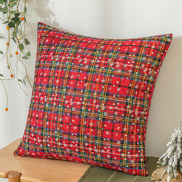 Julkuddöverdrag 45x45 cm 2-pack, Vinter Prydnadskudde Överdrag Jul Dekorativa, Stil 2