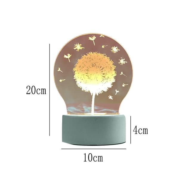 3D Lampe, LED Illusjonsnattlys, Julegave til barn, menn og kvinner