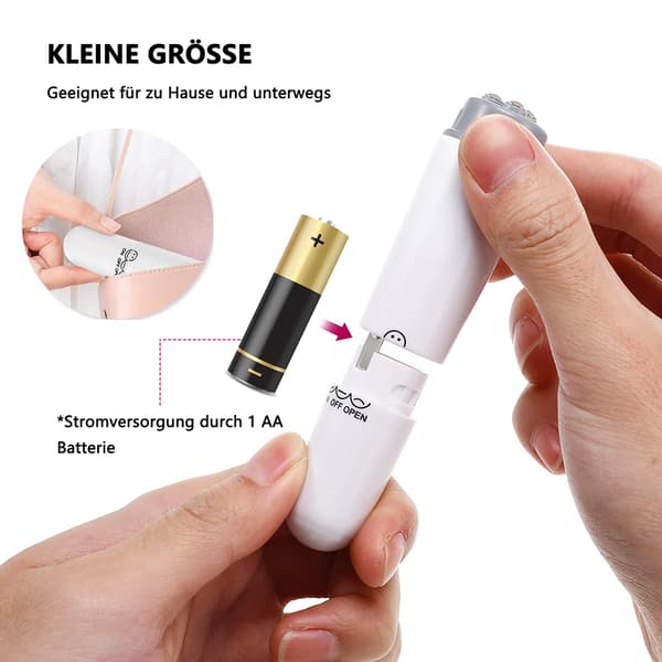 4 i 1 Mini Elektrisk Ansigtsmassager Akupressur Massager til Smertelindring (Sort)
