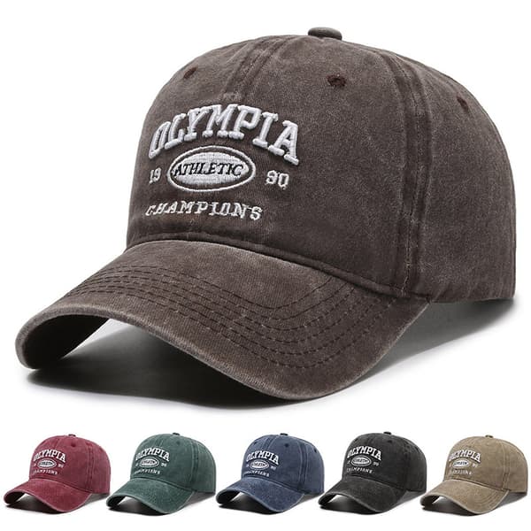 Denim vasket baseball kasket retro alsidig efterårs- og vinter solhat til kvinder sort