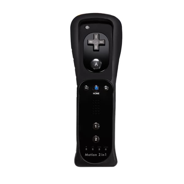 Wii Remote og Nunchuk Controller Sæt, 2-i-1 Motion Plus Indbygget Spilcontroller med Etui og Håndledsrem til Wii Konsol
