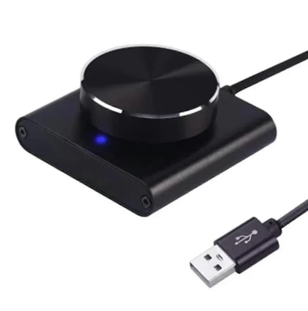 USB Volymkontroll Förlustfri PC Dator Högtalarvolymkontrollratt Justerare Digital Kontroll med