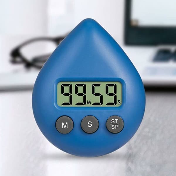 Trefärgad vattentät digital duschtimer, energibesparande digital timer - färg: blå
