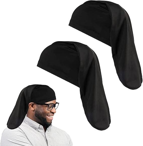 2-pack dreadlockmössor – lämpliga för långt hår, flätor och dreadlocks – unisex