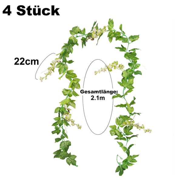 Kunstige blomster Glysin Kunstig Glysingirlander Blomstergirlander