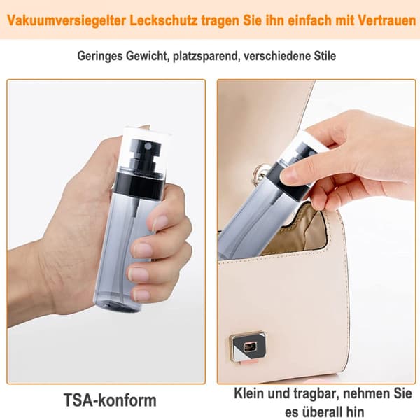 Sprayflaska liten, Parfymfördelare, Bärbart reseflaskset