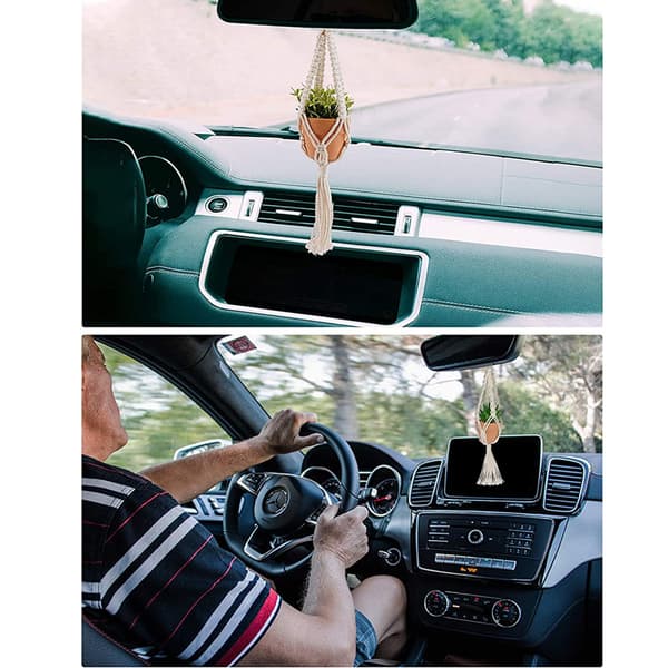 Mini Makramee Kasvikoriste Söpö Ripustettava Sisustus Boho-ripustin