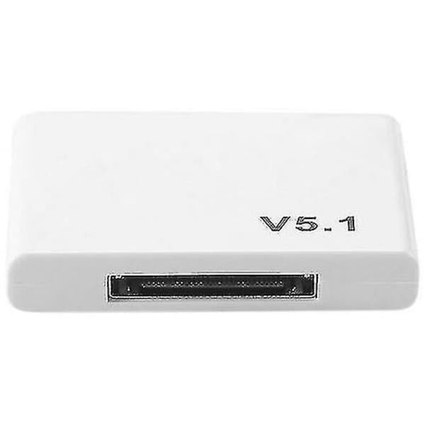30-pin Bluetooth 5.1 lydmottaker. adapter for musikk uten A2dp. hvit