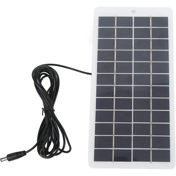 5W 12V Bærbart Polykrystallinsk Solcellepanel med DC-port, for Små Solcelleanlegg