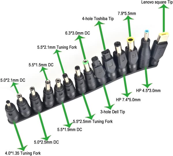 1 Sæt Laptop DC Strømadapter Kits 38 PCS Universal DC AC Strømadapter Tips Konnektor til Lenovo Strømforsyning Stik Sæt