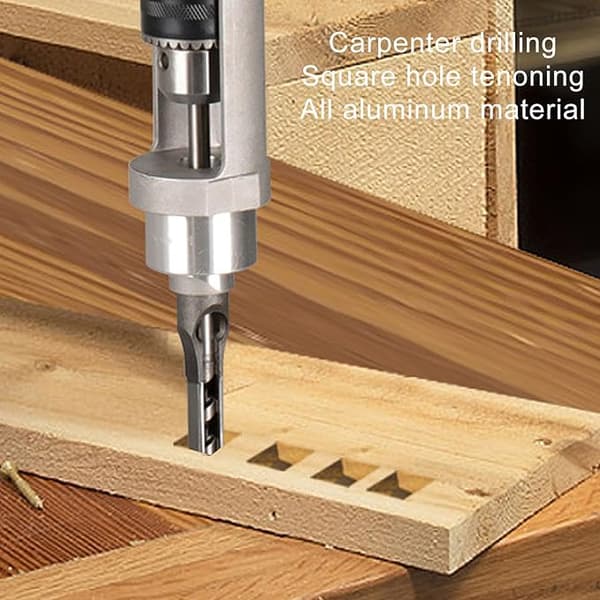 Firkantet borepatronadapter i aluminium til 38 til 43 mm borepatroner