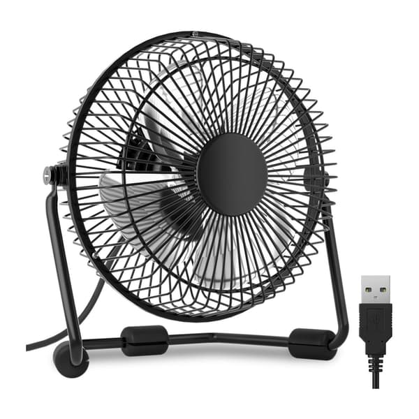 4-tums liten USB-skrivbordsfläkt