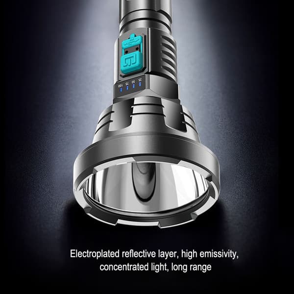 Ladattava LED-taskulamppu, taktiset taskulamput, kirkas LED-taskulamppu