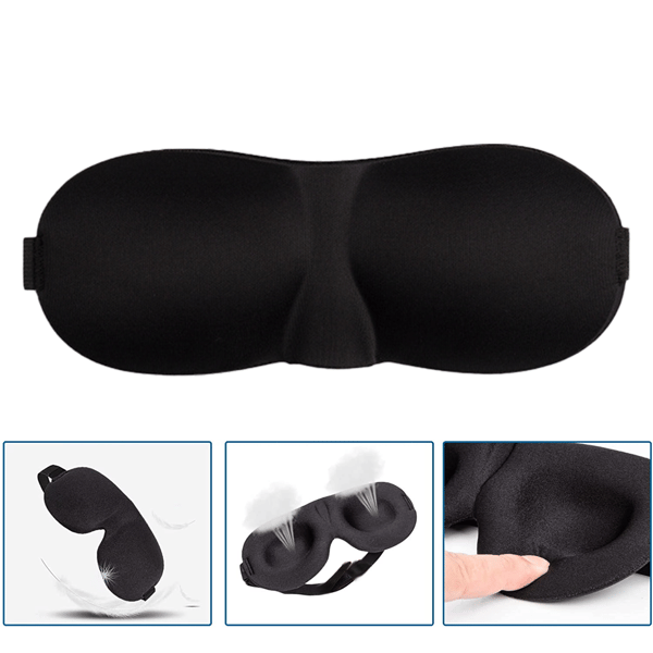 3D Sovmask, Fördjupade ögonhålor & förhöjda näskuddar
