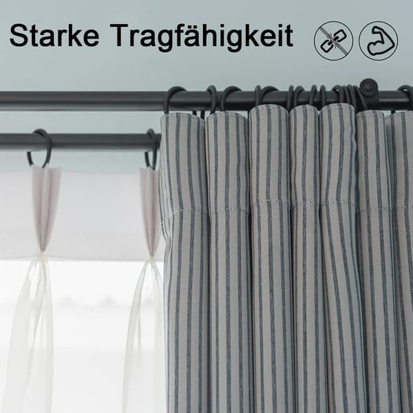 Gardinringe med clips, 3,2 cm indvendig diameter, dekorative gardiner