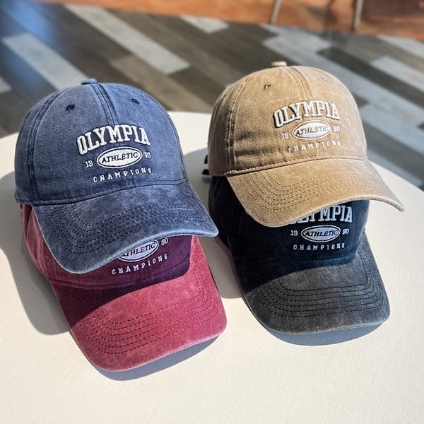 Denim vasket baseball kasket retro alsidig efterårs- og vinter solhat til kvinder sort