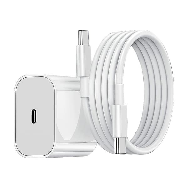 iPhone 15 / iPhone 16 / iPhone 17 Oplader + 1M USB-C til USB-C Hurtig Oplader Kabel