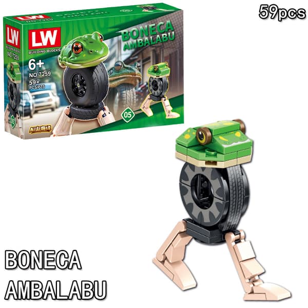 Brainrot Single Block - Samling av blockfigurer Tire Frog